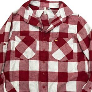USC Trojan Red Plaid Paxton Long Sleeve Flannel‎ Shirt Women Size Small